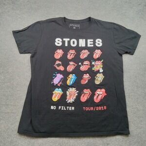 Stones Shirt Mens Large Black Rolling Stones No Filter Tour 2019 Graphic Tee